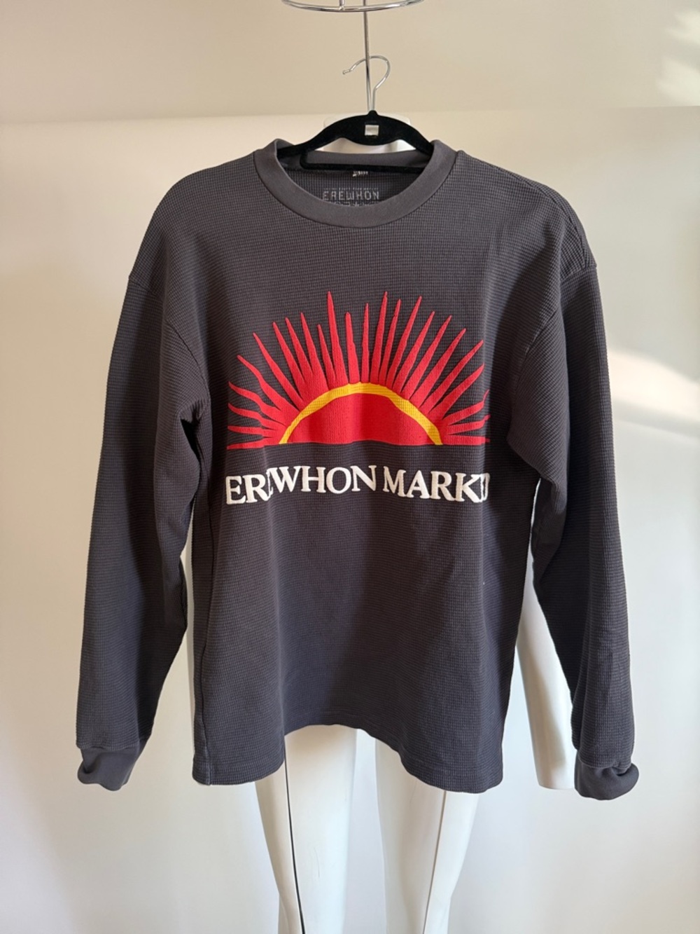 Erewhon & cactus plant Market Waffle Knit Crewneck